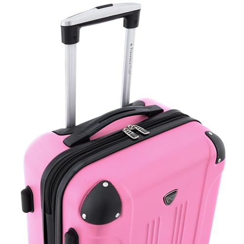 Travelers Club Chicago Hardside Expandable Spinner Luggages, Hot Pink, 20" Carry-On, HS-20720-EX-690N - color: Hot Pink, size: 22" Carry-On