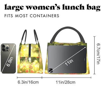 Witch Moon Art Lunch Bag for Women, Girls, Kids, Reusable Insulated Lunch Box for Work, Office, Picnic, Travel, School, Gifts - color: Witch Moon Art