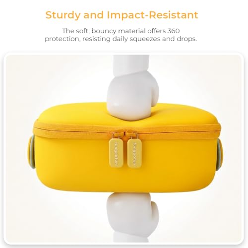 Hard Shell Makeup Case, Waterproof Travel Makeup Organizer with Adjustable Dividers & Brush Holder, Portable Cosmetic Bag with 360° Rotating Handle, Large Capacity Cute Makeup Case for Women