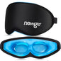 NEWGO 3D Cooling Sleep Mask, Weighted Cooling Gel Eye Mask for Sleeping, Cold Eye Mask, Hot Cold Therapy Blackout Sleep Mask for Puffiness, Dark Circles, Dry Eyes, Headaches and Stress Relief - color: Black