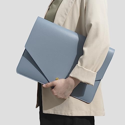 PU Leather Laptop Sleeve Compatible with New 14 inch MacBook Pro A2992 A2918 A2779 A2442,Old MacBook Pro Air 13, Surface Laptop 5th Gen 13.5, Thinkpad X1 Carbon 14 Set of 4PCS Color Blue - color: Blue, size: 14Inch Laptop