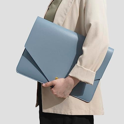 PU Leather Laptop Sleeve Compatible with New 14 inch MacBook Pro A2992 A2918 A2779 A2442,Old MacBook Pro Air 13, Surface Laptop 5th Gen 13.5, Thinkpad X1 Carbon 14 Set of 4PCS Color Blue - color: Blue, size: 14Inch Laptop