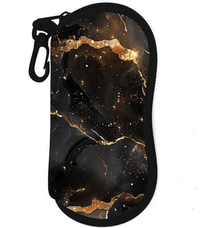 Sunglasses Case Soft Glasses Cases for Women Pouch Eyeglass Bag Eye Glass Kids Girls Sun Glasses Cute Kawaii - color: Marble Black