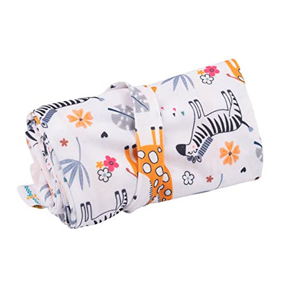 babygoal Wet Dry Bags for Baby Cloth Diapers, Washable Travel Bags, Beach, Pool, Gym Bag for Swimsuits & Wet Clothes with Two Zippered Pockets 3 Pack, 3LN25 - color: Giraff and bear