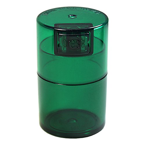 Vitavac - 5g to 20 grams Airtight Multi-Use Vacuum Seal Portable Storage Container for Dry Goods, Food, and Herbs - Green Tint - color: Green Tint