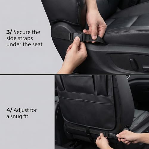 ONE PIX Backseat Car Organizer Mats Back Seat Organizers and Storage Bag with Touch Screen Tablet Holder for Kids Toddlers Seats, Travel Accessories, Road Trip Essentials (2PCS) - size: 2 Pack