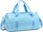 Gym Bag Sports Duffle Bag with Wet Pocket Weekender Overnight Bags with Waterproof Shoe Pouch and Air Hole for Girls Kids Women Workout Travel Bags (Blue) - color: Blue