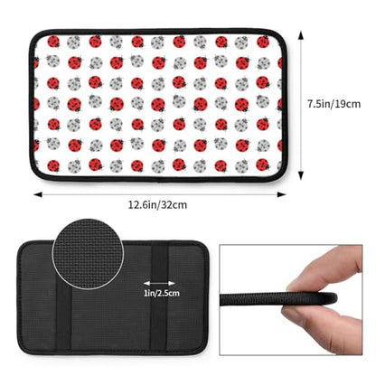 Center Console Protector Pad for Vehicles, Ladybugs Cartoon Cute, Non-Slip Armrest Cover, Shields from Sun Damage and Daily Wear - color: Picture (871)