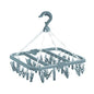 Clip and Drip Hanger Clothes Hanger Drying Rack 32 Clips (Light Blue) - color: Light Blue
