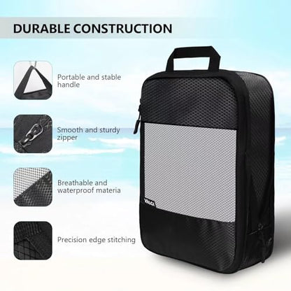 Compression Packing Cubes for Suitcases,5 Set Travel Essentials, Lightweight Luggage Organizer Bags, Travel Cubes for Carry on - color: Black