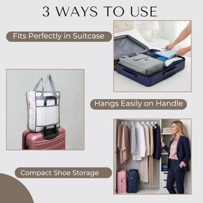 Shoe Bag for Travel, Portable Shoe Organizer, Storage Bag, Shoe Tote Bag for Women and Men - style: Stripe