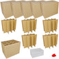 5 Sets Moving Boxes with Divider Kits,16 x 12 x 13 Inch Glassware Dish Packing Box Kitchen Moving Box Corrugate Dividers with 60 Pcs Foam Pouches,2 Pcs tape rolls with dispenser - style: 5 Sets-one layer-16x12x13in