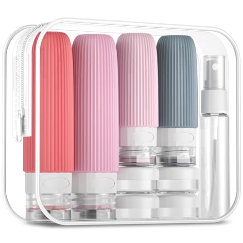 Mrsdry 16 Pack Travel Bottles Set, TSA Approved Leak Proof Silicone Squeezable Containers for Toiletries, Refillable Travel Accessories for Conditioner, Shampoo, Lotion & Body Wash Accessories - color: Pink, size: Mudium