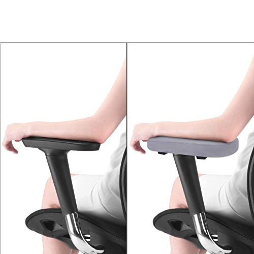 MOSISO Chair Armrest Pads (2 Pack), Memory Foam Home/Office Chair Arm Rest Covers Comfy Computer Gaming Elbow Cushion Removable Washable Elbow Support Forearm Pressure Relief, Gray - color: Gray