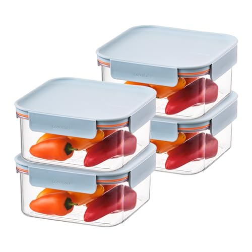 LocknLock Tritan Plastic Bisfree Modular Plus Food Storage Container Set, 8 set (4 containers & 4 Lids)- Navy - color: Mint, size: 8 set (4 containers & 4 Lids)