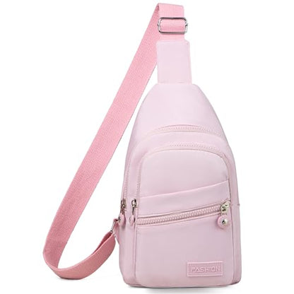 Banelu Small Sling Backpack Crossbody Bags for Women, Small Sling Bag Cross Body Bag Fanny Packs Crossbody Purses - Pink - color: E Pink