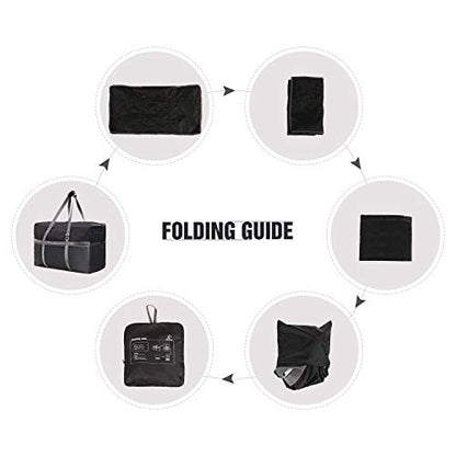 REDCAMP Foldable Travel Bag, Large Sports Bag, 75L/96L/100L, Lightweight Waterproof Tote Bag - color: Black 22"/60l