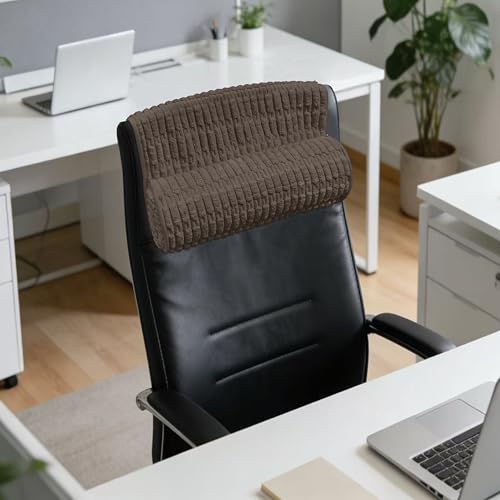 Memory Foam Recliner Neck Pillow. | Breathable pressure relieving ergonomic cushion fits car, sofa, office chair, recliner. Brown,17"W×2.7"D - color: Brown, size: 17"W x 2.7"D