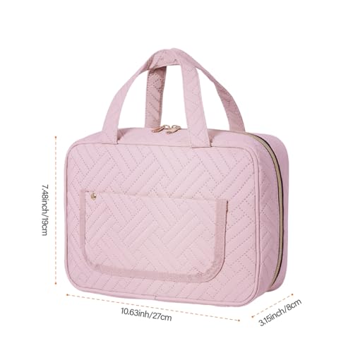 Hanging Toiletry Bag for Women Cosmetic Toiletries Travel Bag, Pink One - color: Pink One
