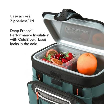 Titan by Arctic Zone Deep Freeze Cooler - Zipperless Hardbody Cooler - Deep Freeze Insulation, HardBody Liner, and SmartShelf - color: Jungle Hunt, size: 16 Can