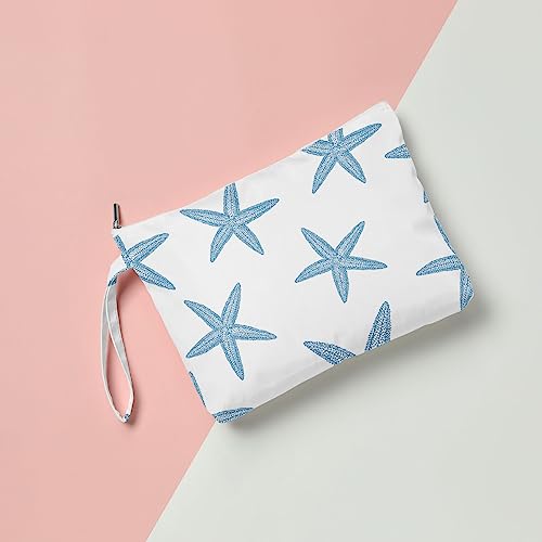 Fokongna Wet Bag, Travel Wet Dry Bag Water Proof Beach Bags for Swimsuit Beach Pool Diapers Dirty Yoga Gym Clothes Zipper Pouch, for Women Sister Friends Ocean Sea Shells Makeup Bag - color: Starfish 03