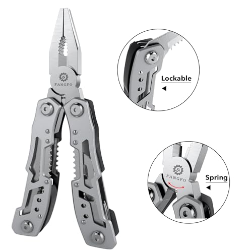14-In-1 Multitool Pliers，Premium Portable Multi Tool ，with Safety Locking Professional Stainless Steel Multitool Pliers Pocket Knife,Apply to Survival, Camping,