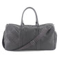 Weekender Bags for Women Woven Leather Travel Duffle Bag with Shoe Compartment, Carry On Garment Bag for Men Women, Large Capacity Water-resistant Gym Tote (Gray) - color: Gray