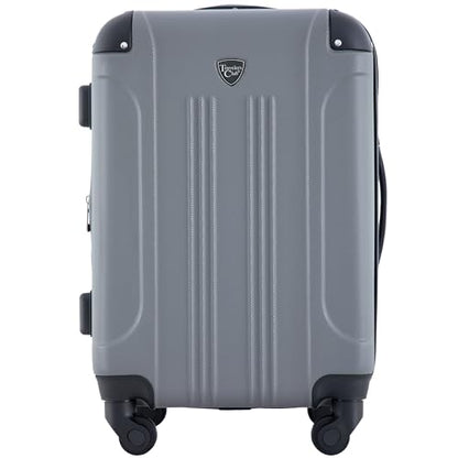 Travelers Club Chicago Hardside Expandable Spinner Luggage, Charcoal, 20"(22in with wheels) Carry-On - color: Charcoal, size: 22" Carry-On