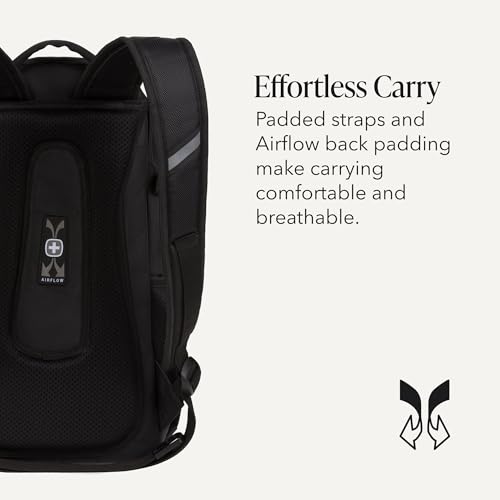 SwissGear 3598 Backpack Narrow Daypack, Black Ballistic, 18-Inch - color: Black Ballistic