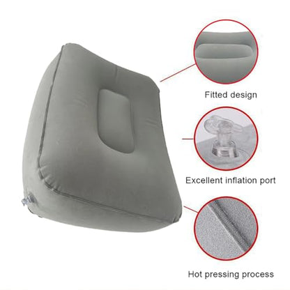 Inflatable Footrest Pad Foot Rest for Office,Home Relax and Travel Use,Gray