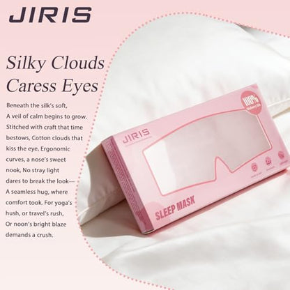 Silk Sleep Eye Mask for Side Sleeper Men Women, Eye Mask Sleeping 100% 22 Momme Pure Mulberry Silk for Night Sleep, Travel, Face-Hugging Padded Eye Cover for Sleeping with Adjustable Band-Pink - color: Pink