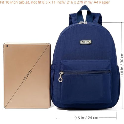 AOTIAN Mini Lightweight 11.8 Inch Backpack Durable Travel Hiking Women and Girls Small Daypack, 7 Liters Blue - color: Blue