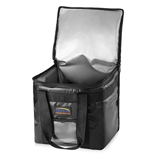 New Star Foodservice Commercial Insulated Food Delivery Bag, Half Size, 12 x 11.5 x 9.5 Inch, Black - size: 12" W x 11.5" H x 9.5" D