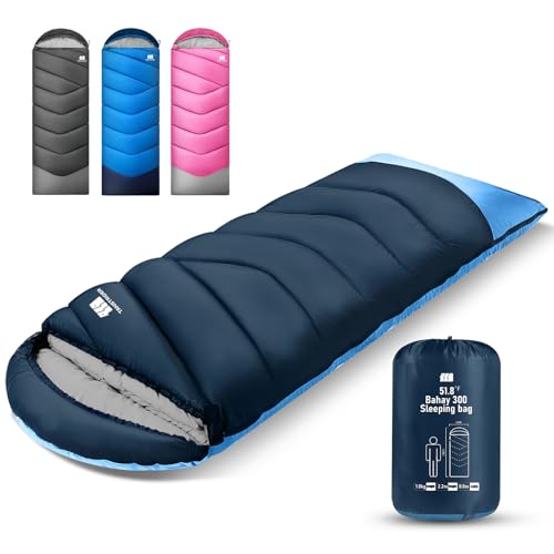 Sleeping Bags for Adults Cold Weather & Warm,Backpacking Camping Sleeping Bag for Tall Girls Boys,Lightweight,Compact,Waterproof Camping Gear for Traveling,Hiking,Hotel,Outdoor & Indoor - color: Navy, size: 4lb(40-60℉)
