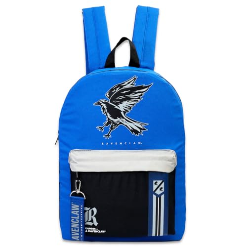 Harry Potter Backpack for Adults Set - Bundle with 16" Ravenclaw Backpack Plus Decals | Harry Potter Travel Bag for Teens, Adults