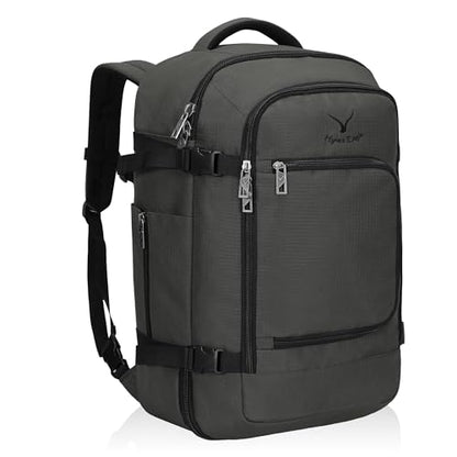 Hynes Eagle Travel Backpack 40L Flight Approved Carry on Backpack Men Large Cabin Weekender Laptop Backpack Women 15.6 inches - color: Grey 2023