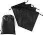 PALTERWEAR Tech-Weave PU-Coated Drawstring Bags (Set of 5) Water-Resistant, Directional-Stretch Travel Organizers for Phone, Toiletries, Tech Gear, Collections - Wipe-Clean (Black 3D, 5 x 7 Inch) - size: 5 x 7 Inch