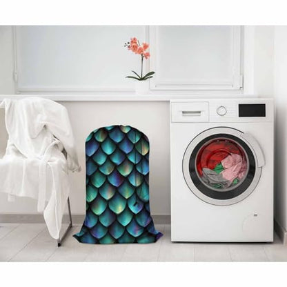 Swono Animal Skin Laundry Bags for Travel, Home, Camping and Gym 3D Print Seamless Texture of Dragon Scales 28" x 40", Football Grid Oxford Cloth - color: Animal Skin