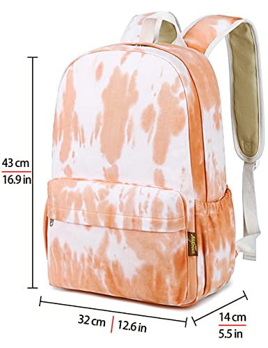 mygreen Kids Backpack, Kawaii Girls Backpack for School Ages 8-12 - color: Orange, Multicolor, 15 Inch Laptop