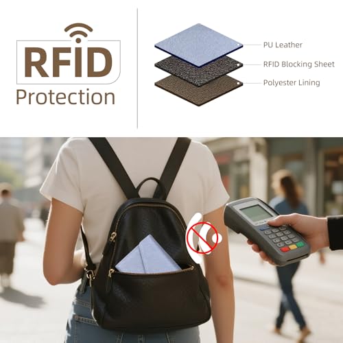 ZOPPEN Mulit-purpose Rfid Blocking Passport Holder Travel Wallet (Ver.4) Passport and Vaccine Card Holder ComboTri-fold Document Organizer Travel Essentials - color: #15 Distant Blue