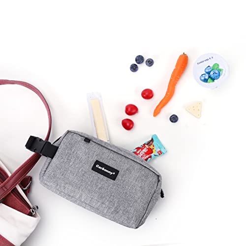 Cerbonny Small Cooler Bag Freezable Lunch Bag for Work School Travel, Leak-proof, Insulated, PVC Free, BPA Free, Waterproof, Easy to Clean - color: gray-s