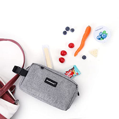 Cerbonny Small Cooler Bag Freezable Lunch Bag for Work School Travel, Leak-proof, Insulated, PVC Free, BPA Free, Waterproof, Easy to Clean - color: gray-s