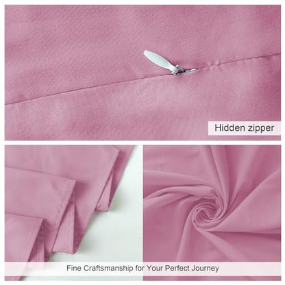 Sleeping Bag Liner,Travel Sheet & Adult Sleep Sack, Camping Sheets Travel Sleep Sack for Backpacking,Hotels & Hostels -Lightweight Single &Double Travel Sheet Camping Sheets - color: Double Dark Pink