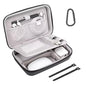 MOSISO Electronic Organizer Travel Case Compatible with MacBook Power Adapter, Compatible with Magic Mouse & Pencil, SD Card, USB Flash Disk with 4 Modular Insert & 2 Cable Tie & Snap Hook, Black - color: Black