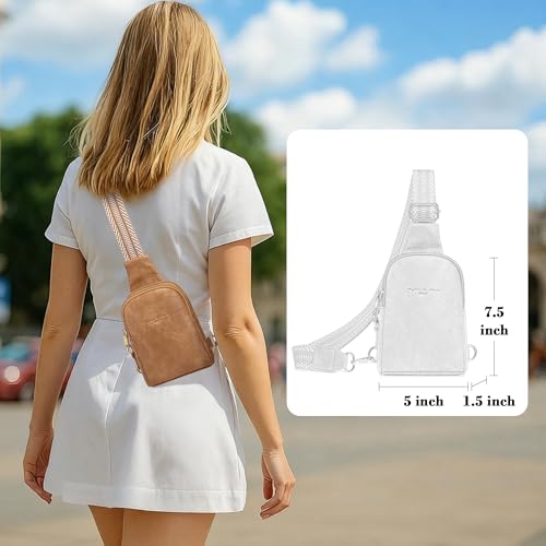 Haytijoe Small Anti Theft Crossbody Bag for Women Faux Leather Lightweight Sling Bags RFID Blocking Fanny Pack for Travel - color: Earth Yellow