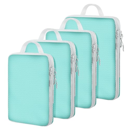 4 Set Packing Cubes For Travel Essentials, Luggage Packing Organization Cubes Suitcase Organizer Bags Set For Luggage Travel Packing Cubes For Suitcases Durable (4 Pcs, Blue) - color: Blue, size: Set of 4