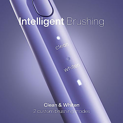 Aquasonic Icon ADA-Accepted Rechargeable Toothbrush | Magnetic Holder & Slim Travel Case | 2 Brushing Modes & Smart Timers | Gentle Micro-Vibrations (Lilac) - color: Lilac