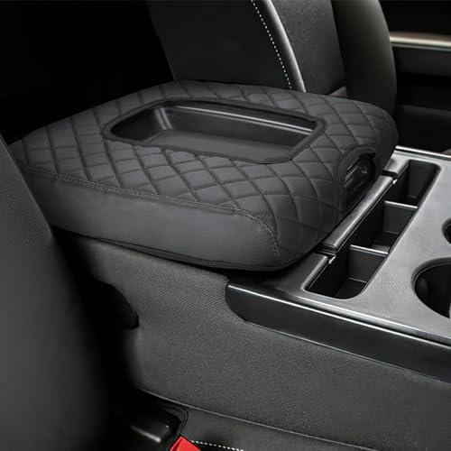 JOYTUTUS Center Console Cover Compatible with Silverado Sierra 2014 2015 2016 2017 2018 Jump Seat, Leather Arm Rest Armrest Cover for Car, Durable Middle Console Cover Replacement for Trucks - size: Jump Seat Console 2014-2018 Silverado/Sierra