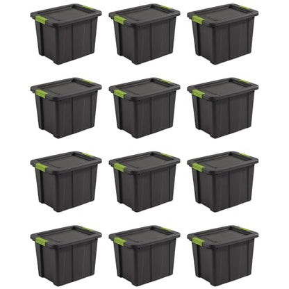 Sterilite 12-Pack Storage Bins with Lids, Heavy Duty Totes, Tuff1, 18 Gallon, Flat Gray - color: Flat Gray, size: 18 Gallon (12 Pack)