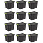 Sterilite 12-Pack Storage Bins with Lids, Heavy Duty Totes, Tuff1, 18 Gallon, Flat Gray - color: Flat Gray, size: 18 Gallon (12 Pack)